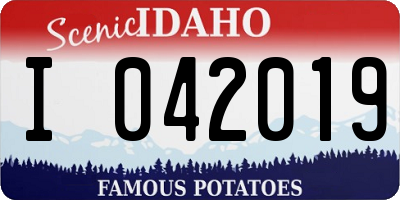 ID license plate I042019