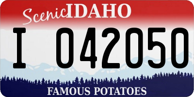 ID license plate I042050