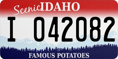 ID license plate I042082