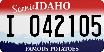 ID license plate I042105
