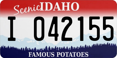 ID license plate I042155