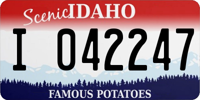 ID license plate I042247