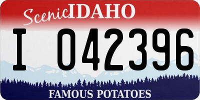 ID license plate I042396