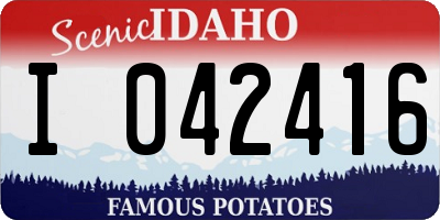 ID license plate I042416