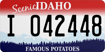 ID license plate I042448