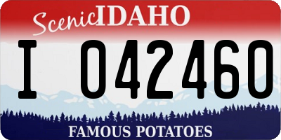 ID license plate I042460