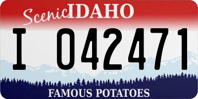 ID license plate I042471