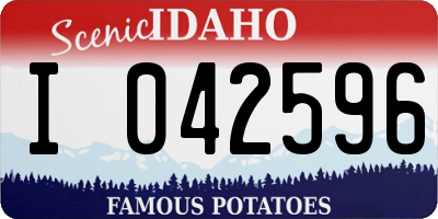 ID license plate I042596