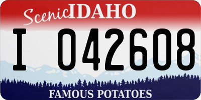 ID license plate I042608