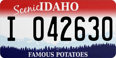 ID license plate I042630