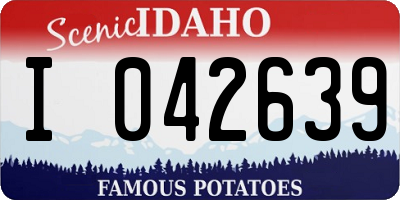 ID license plate I042639