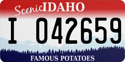 ID license plate I042659