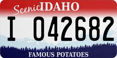 ID license plate I042682