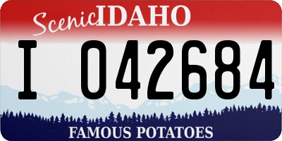 ID license plate I042684