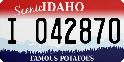 ID license plate I042870