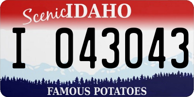 ID license plate I043043