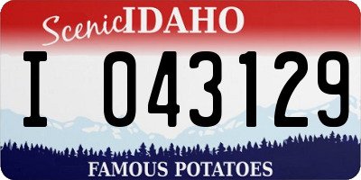 ID license plate I043129