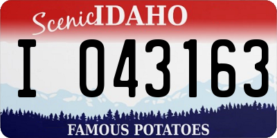 ID license plate I043163