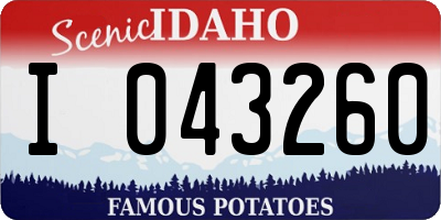ID license plate I043260