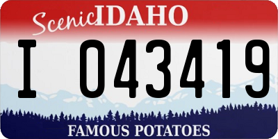 ID license plate I043419