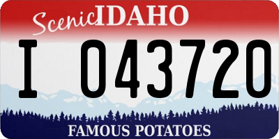 ID license plate I043720