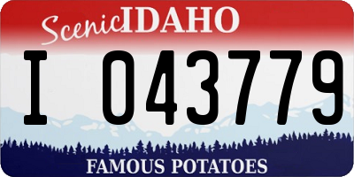 ID license plate I043779