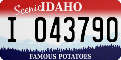 ID license plate I043790