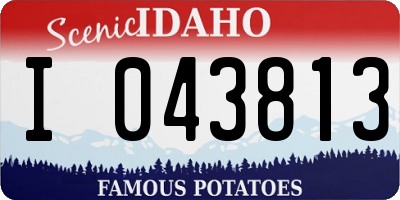 ID license plate I043813