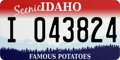 ID license plate I043824