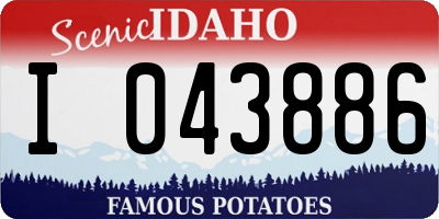 ID license plate I043886
