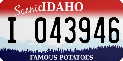 ID license plate I043946