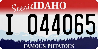 ID license plate I044065