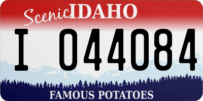 ID license plate I044084