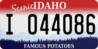 ID license plate I044086
