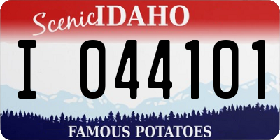 ID license plate I044101