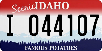 ID license plate I044107
