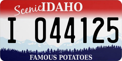 ID license plate I044125