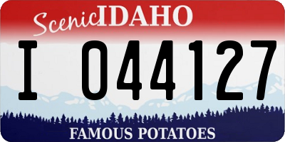 ID license plate I044127