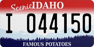 ID license plate I044150