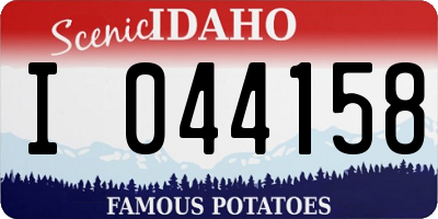 ID license plate I044158