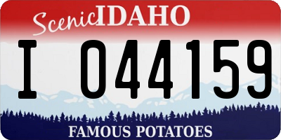 ID license plate I044159