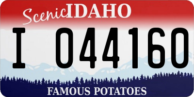 ID license plate I044160