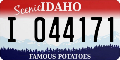 ID license plate I044171