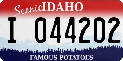 ID license plate I044202