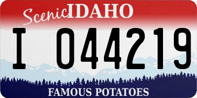 ID license plate I044219