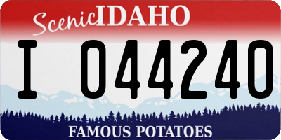 ID license plate I044240