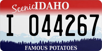 ID license plate I044267