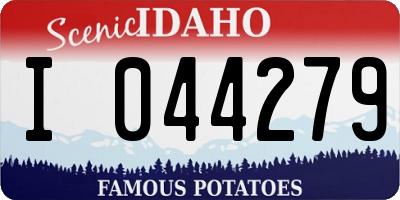 ID license plate I044279