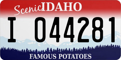 ID license plate I044281