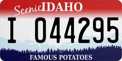 ID license plate I044295